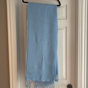 NWOT baby blue thin pashmina. Approx 29”x70”. Definition of lovely!